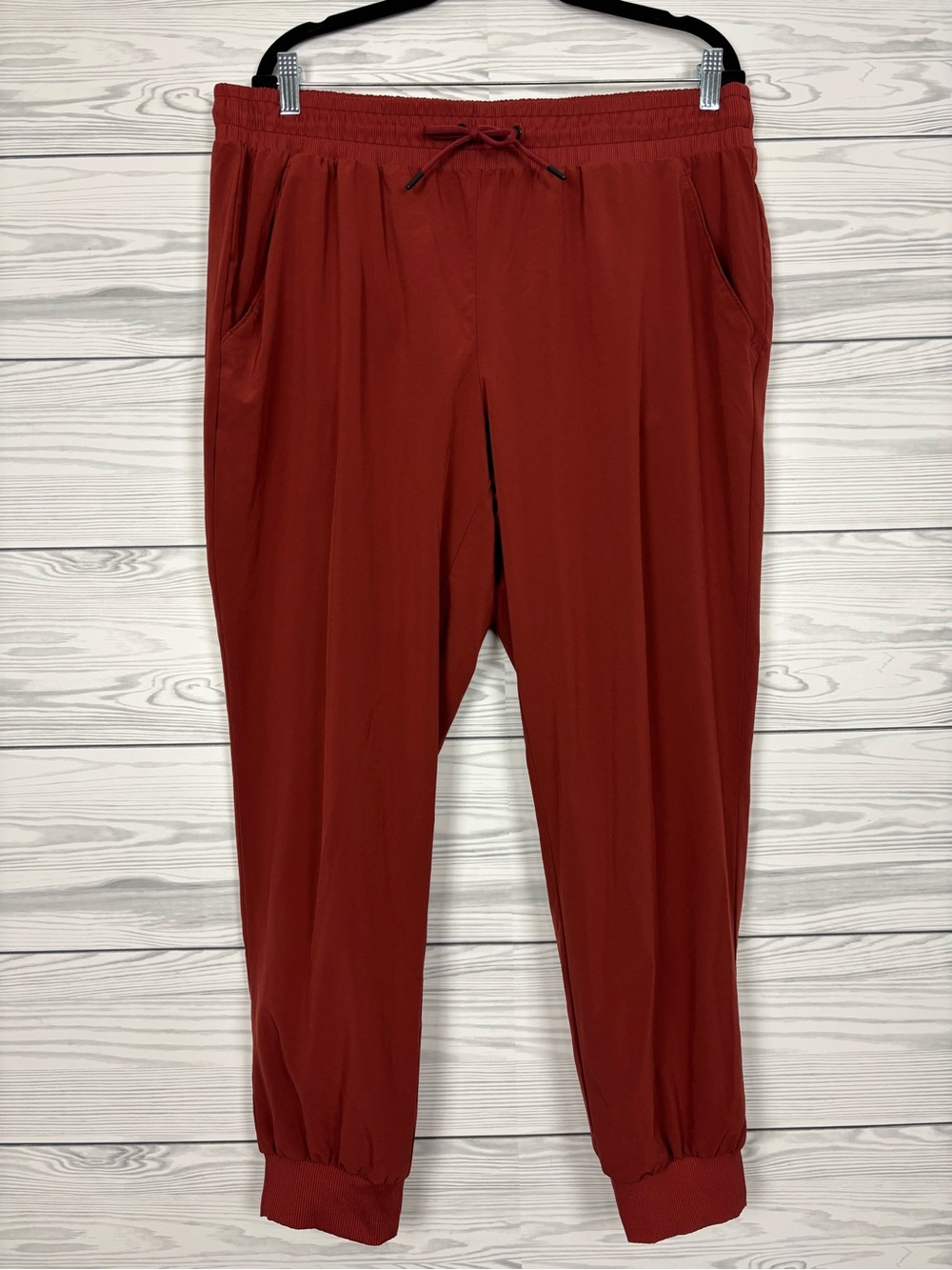 We Wander burgundy red ribbed joggers Athleisure size XL